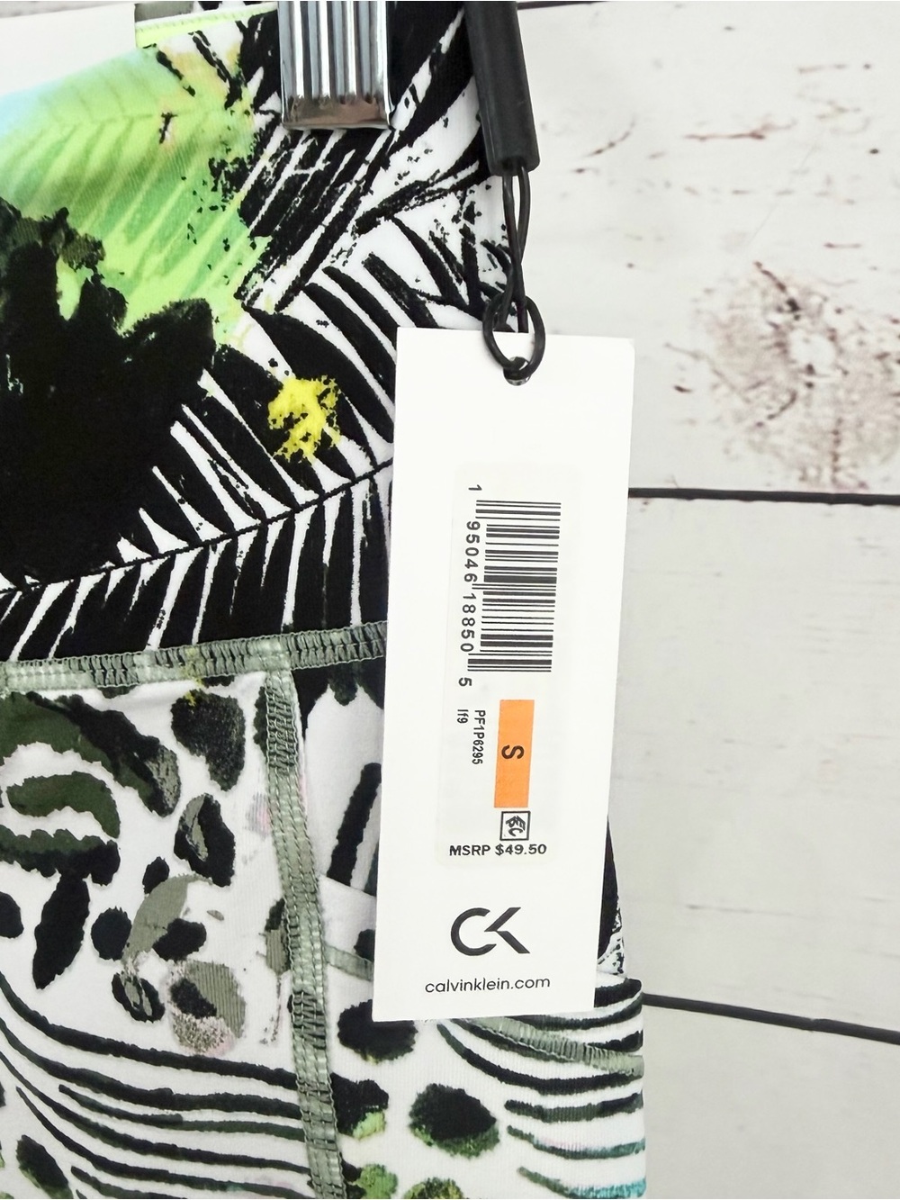 Calvin Klein Performance High Waist Crop Tight Abstract Print Leggings Small NWT - Picture 13 of 14